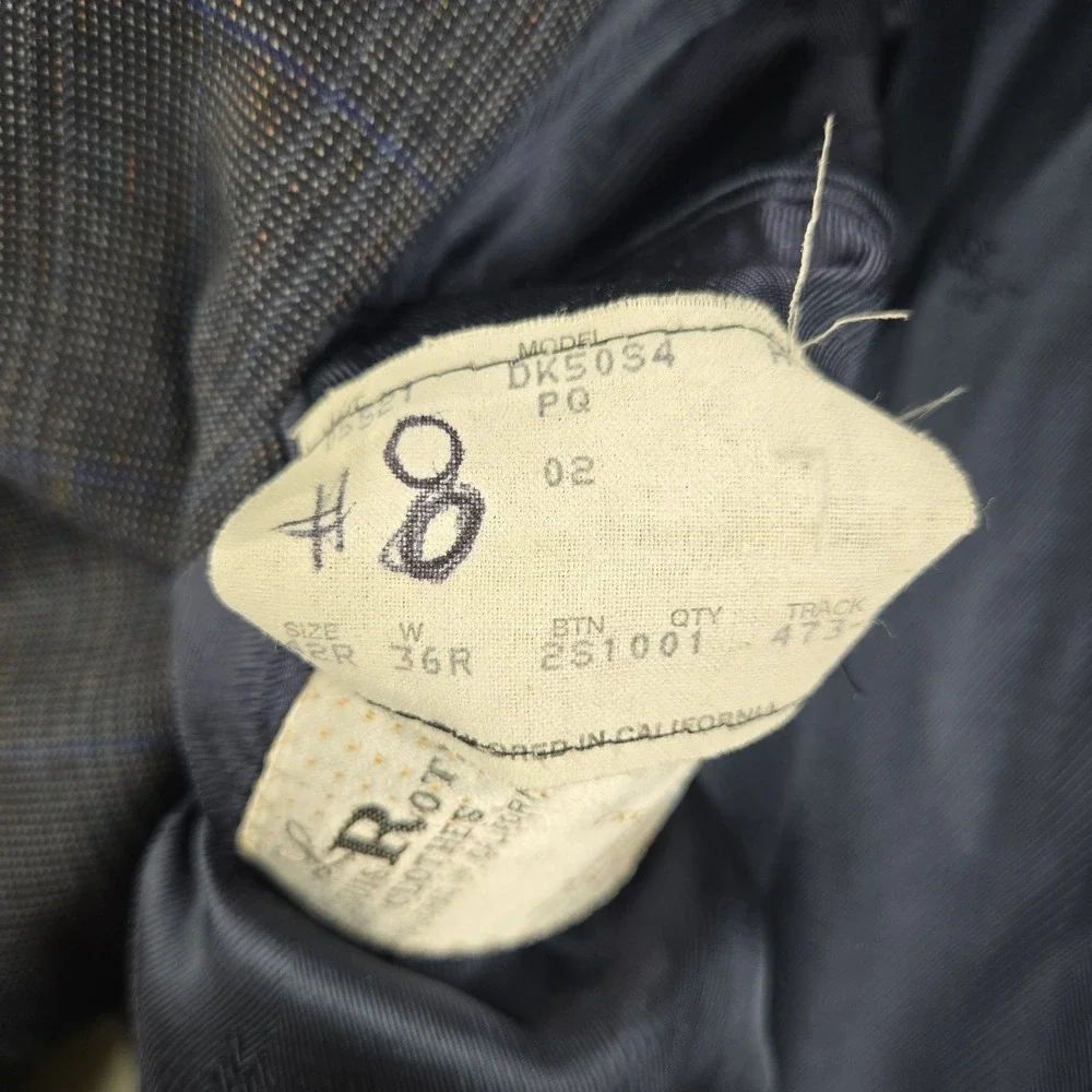 Vintage Louis Roth Blazer Jacket Mens 42R Gray USA Tailored Classic Business
